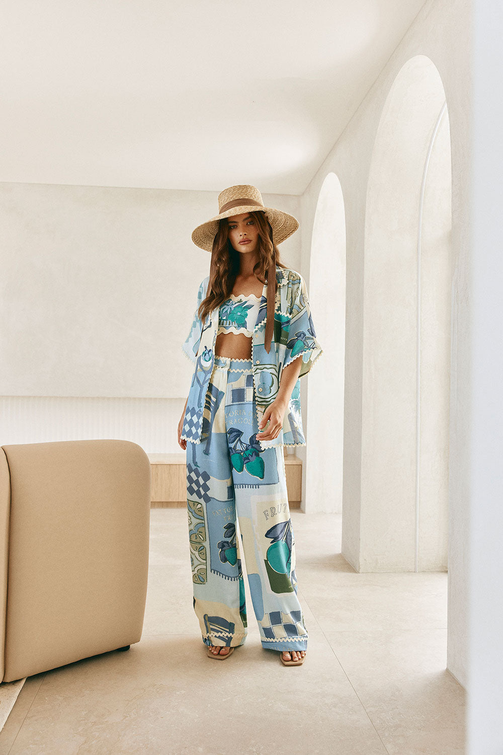 Stylish Kelia Women's Pants in Exclusive Villagio Blue Shade
