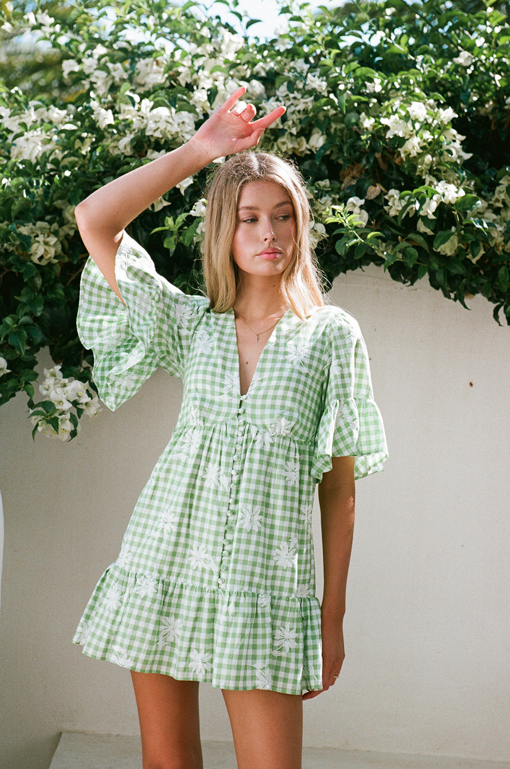 Unique Gingham Twyla Babydoll Dress - Sample Piece