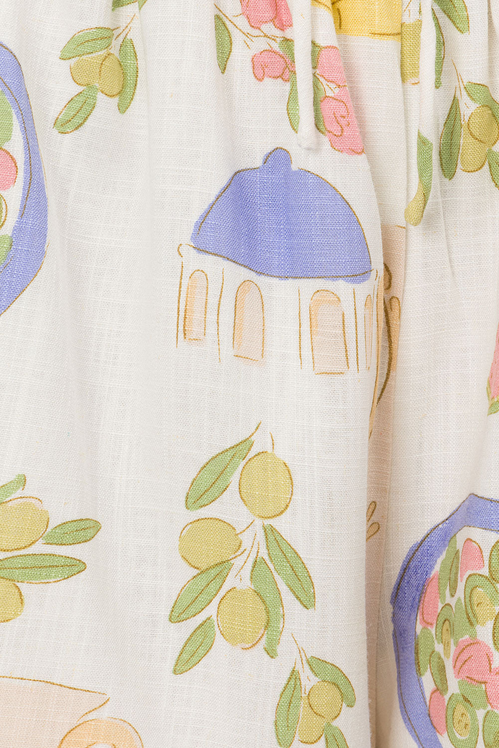 Exquisite Greece Print Leta High-Waisted Shorts by Sabo