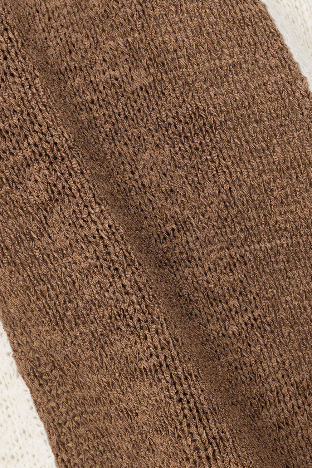 Sabo Exclusive Mira Top in Chocolate and Cream Loose Knit