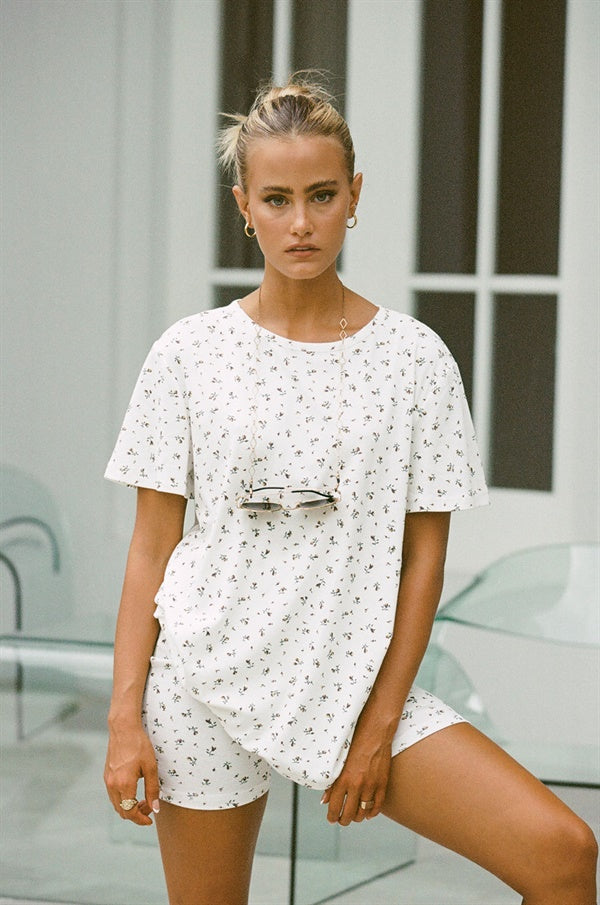 Sabo's Exclusive Marlie Cotton Blend Floral Print Lounge Top