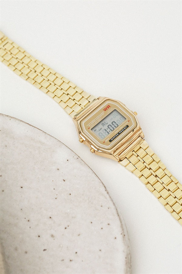 Gorgeous Vintage-Style Gold-Toned Alessia Digital Watch