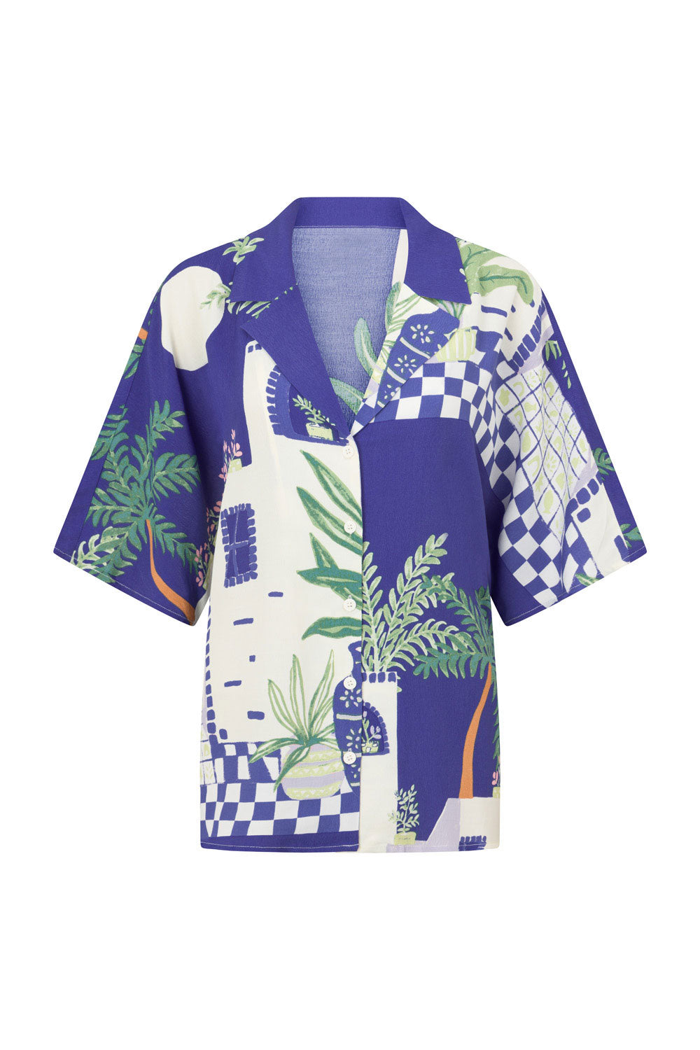 Exquisite Vista Blue Cheyna Top with Relaxed Style