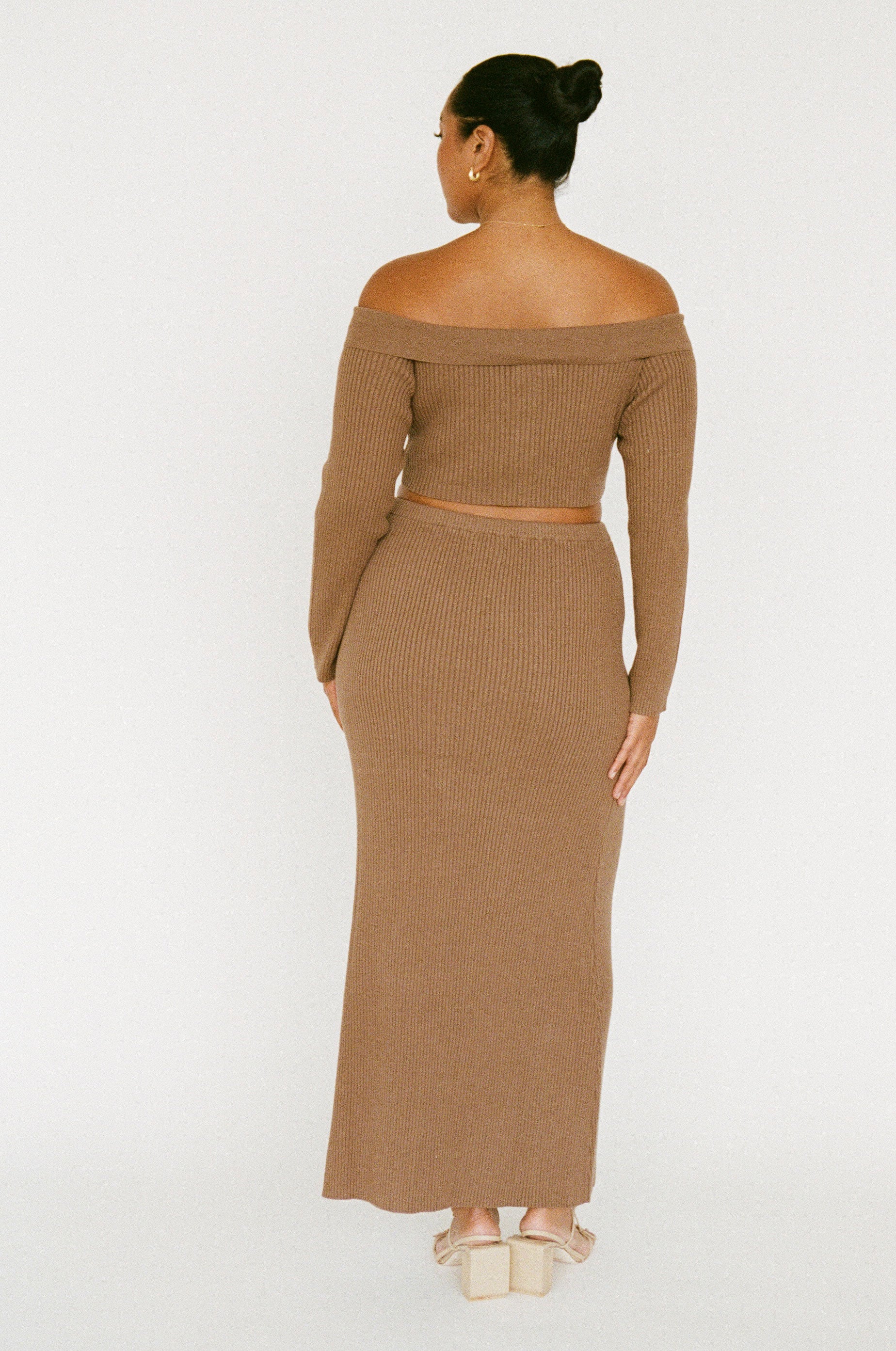 Sabo Exclusive Mocha-colored Briana Maxi Skirt for Women