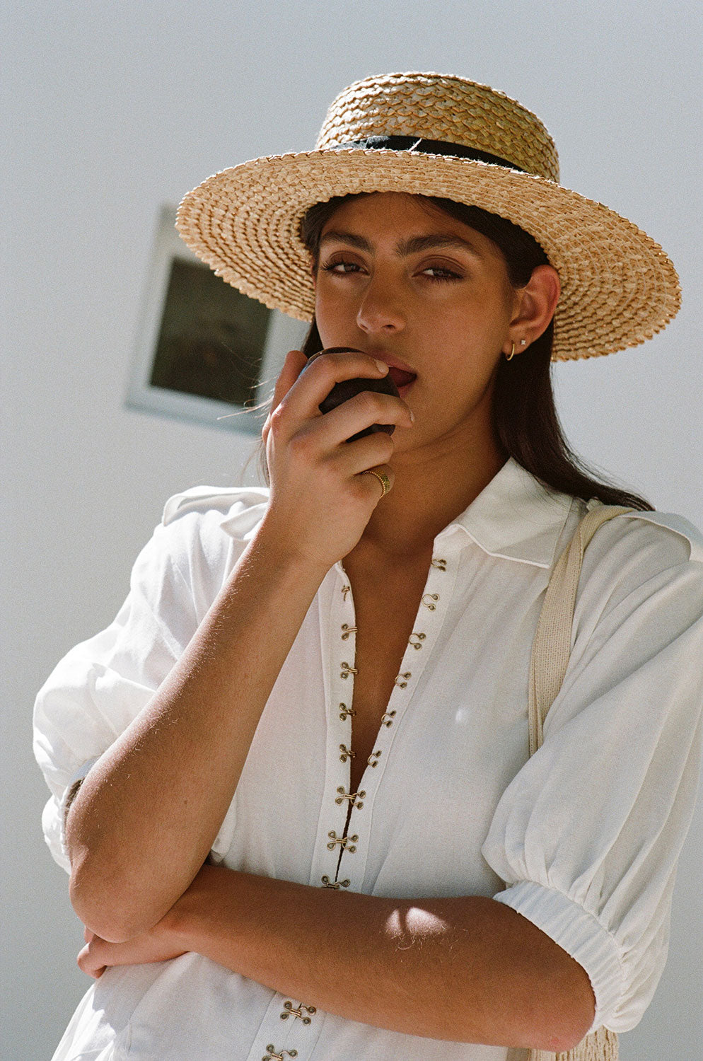 Exclusively Designed White Rayon Relaxed Inari Playsuit for Effortless Style