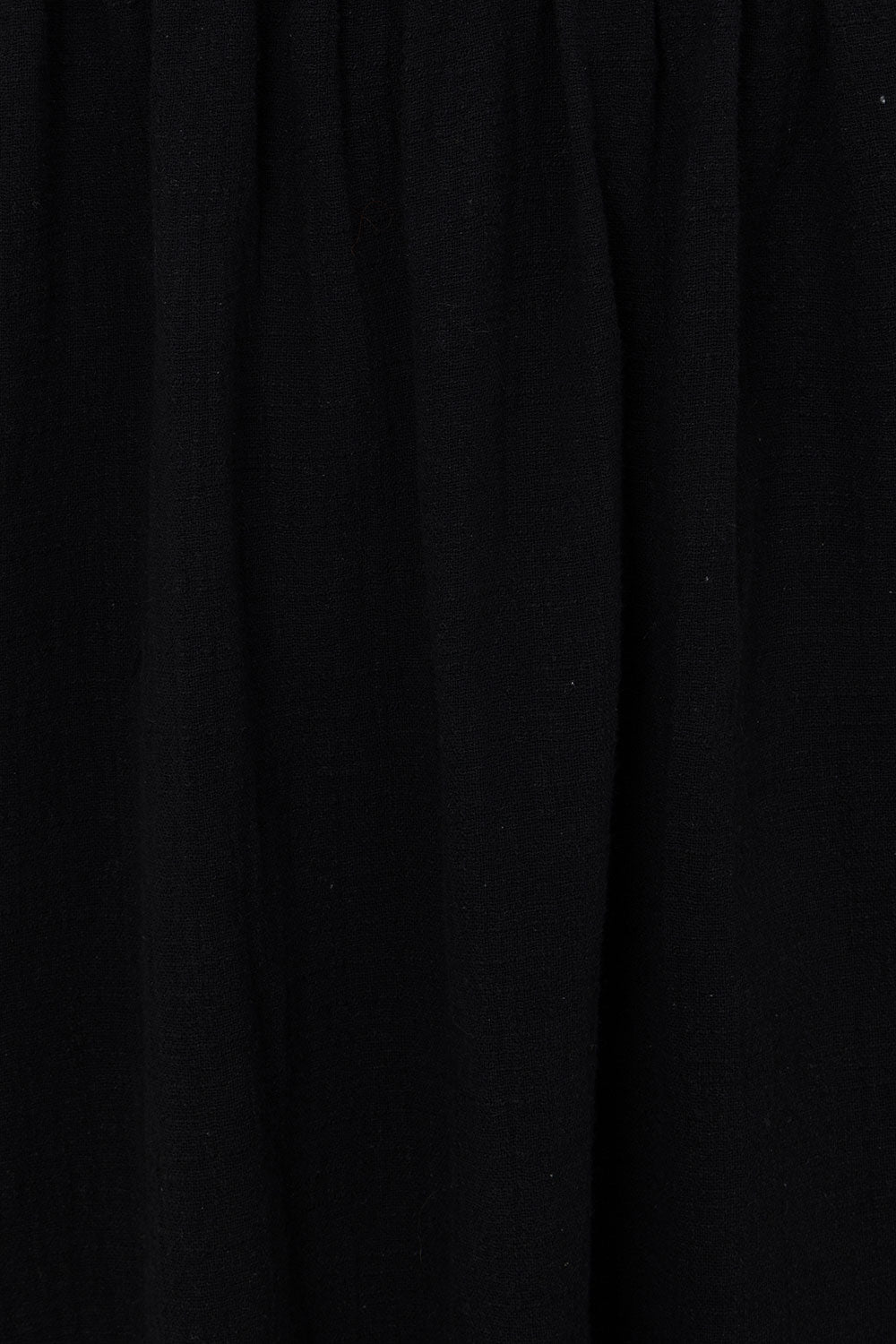 Black Raw Cotton Backless Molly Dress with Flouncy Maxi Skirt