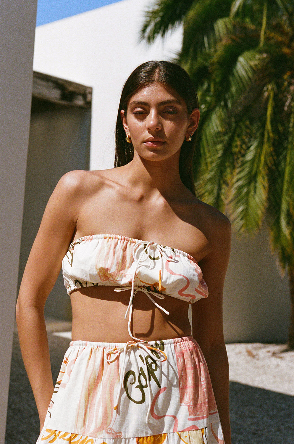 Aviva Women's Summer Top with Exclusive Amalfi Aperol Print