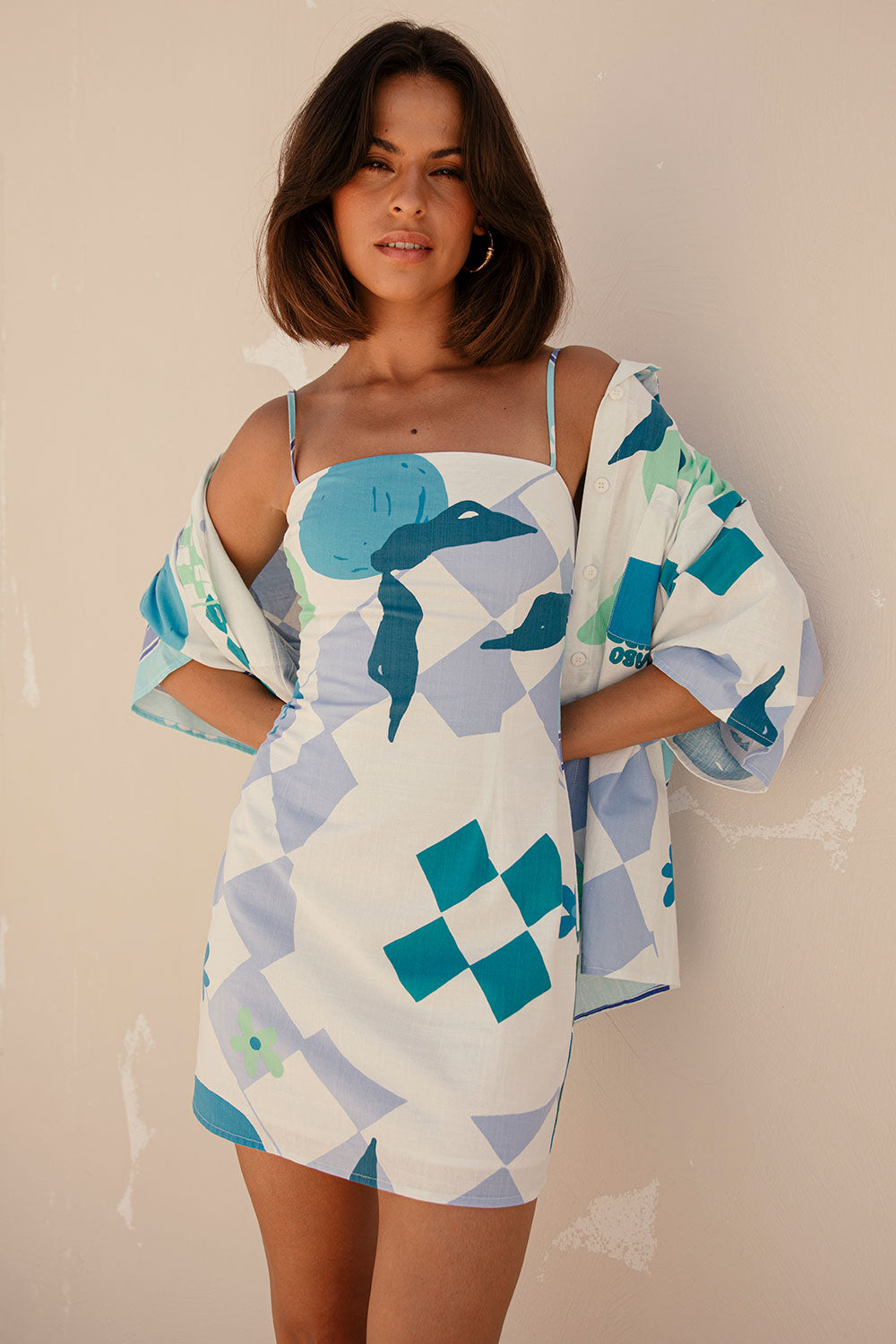 Azure Scarf Style Amira Women's Fashion Top - Sample Edition