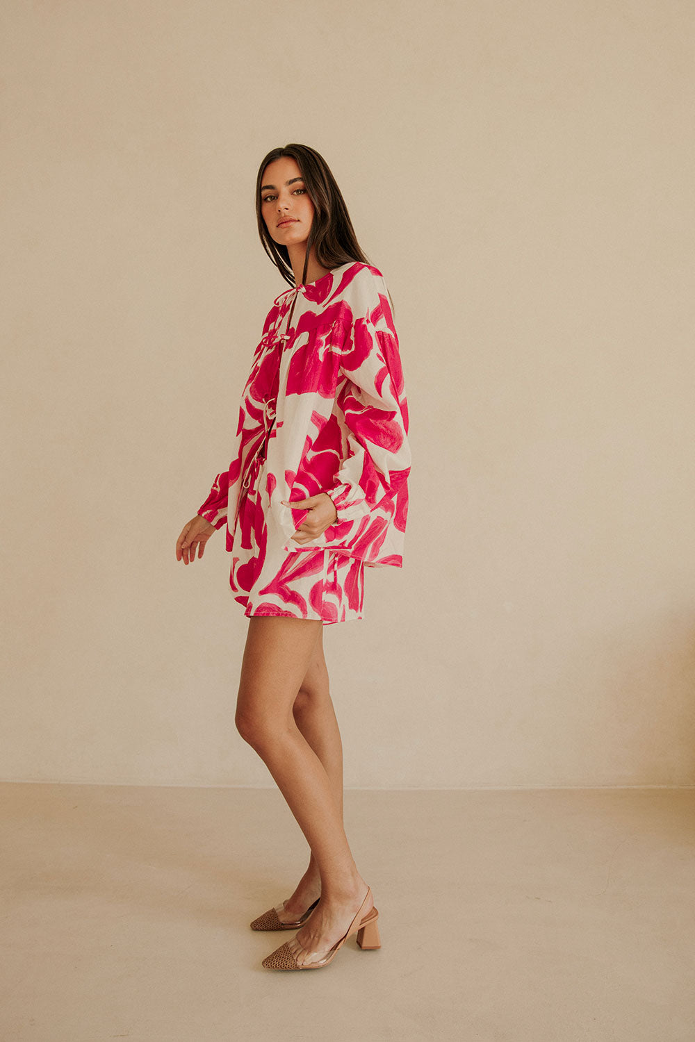 Ada Floral Printed Women's Boxy Mina Top for Vacation