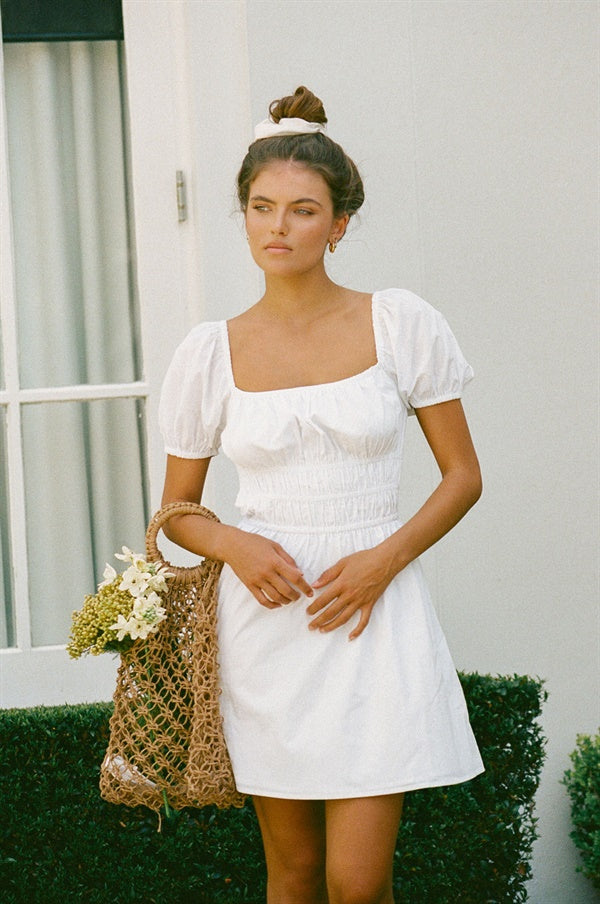 Unique White Yasmin Sample Dress with a Special Touch