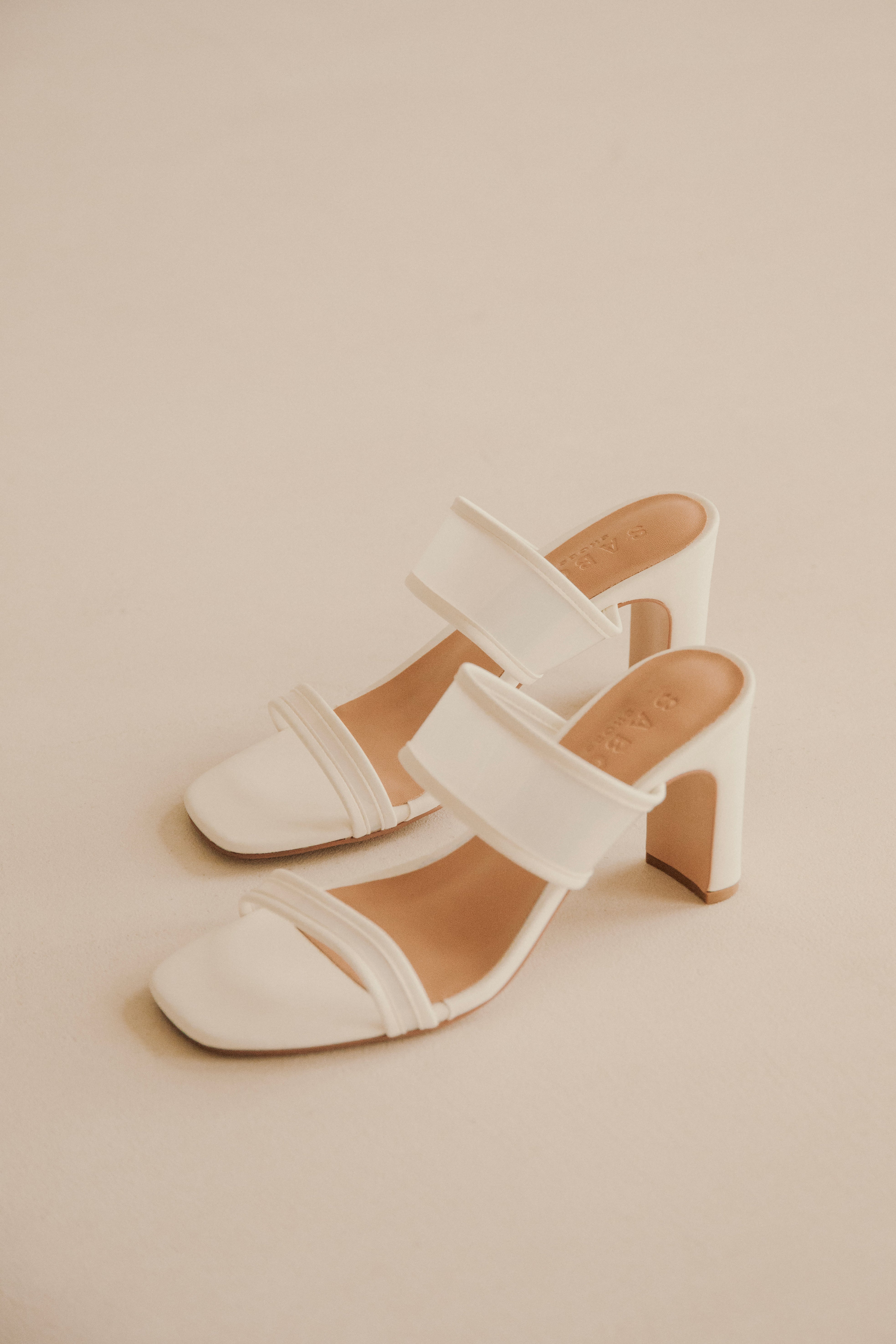 Elegant Off-White Mariana Vegan Faux Leather Heels by Sabo