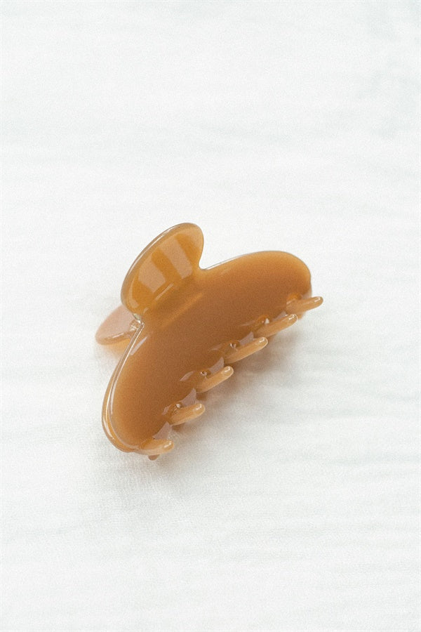 Stylish Marble Brown Acrylic Pecan - Style Claw Clip for Effortless Updos