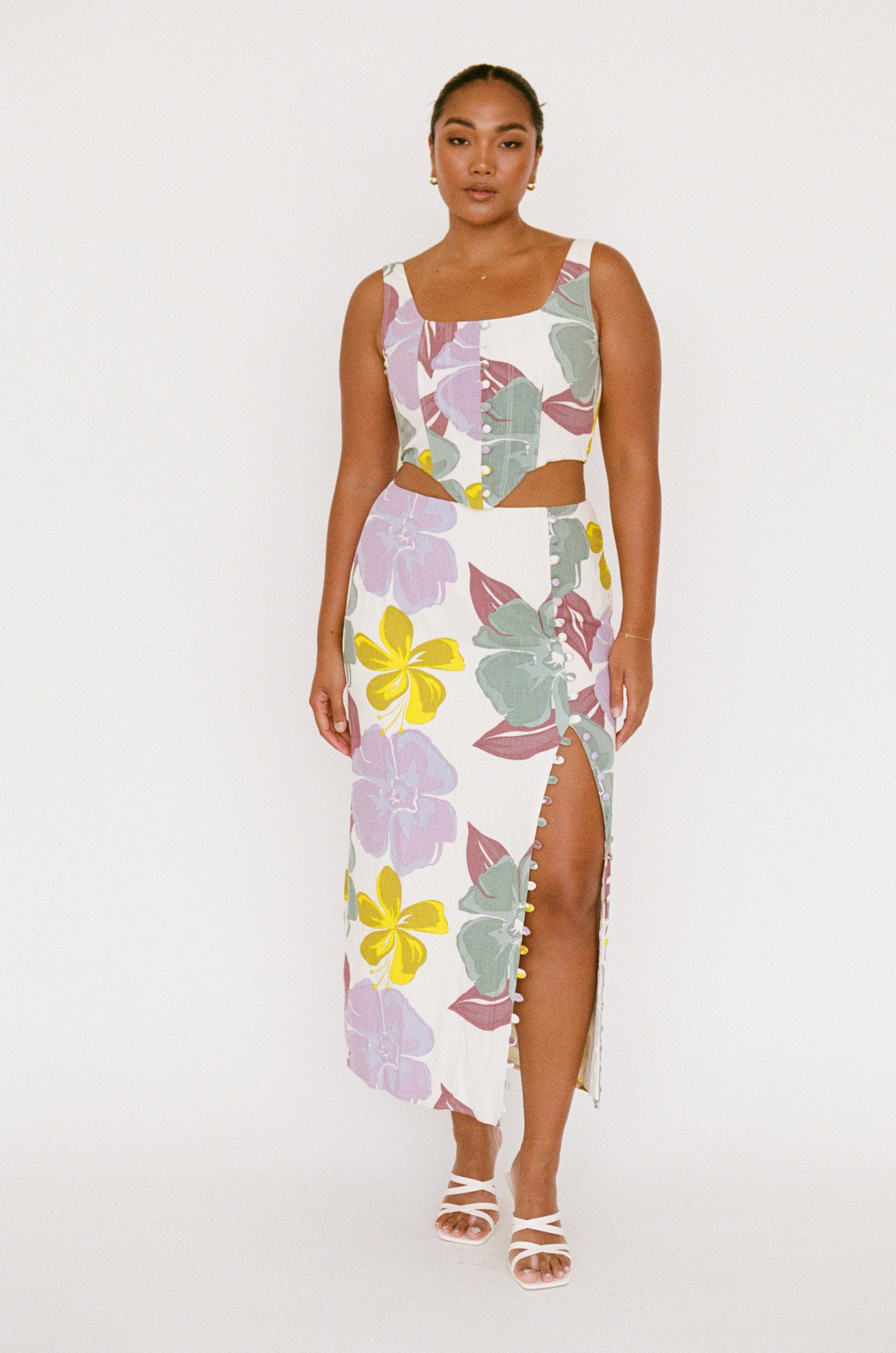Unique Oralia Royal Floral Skirt - Sample Piece