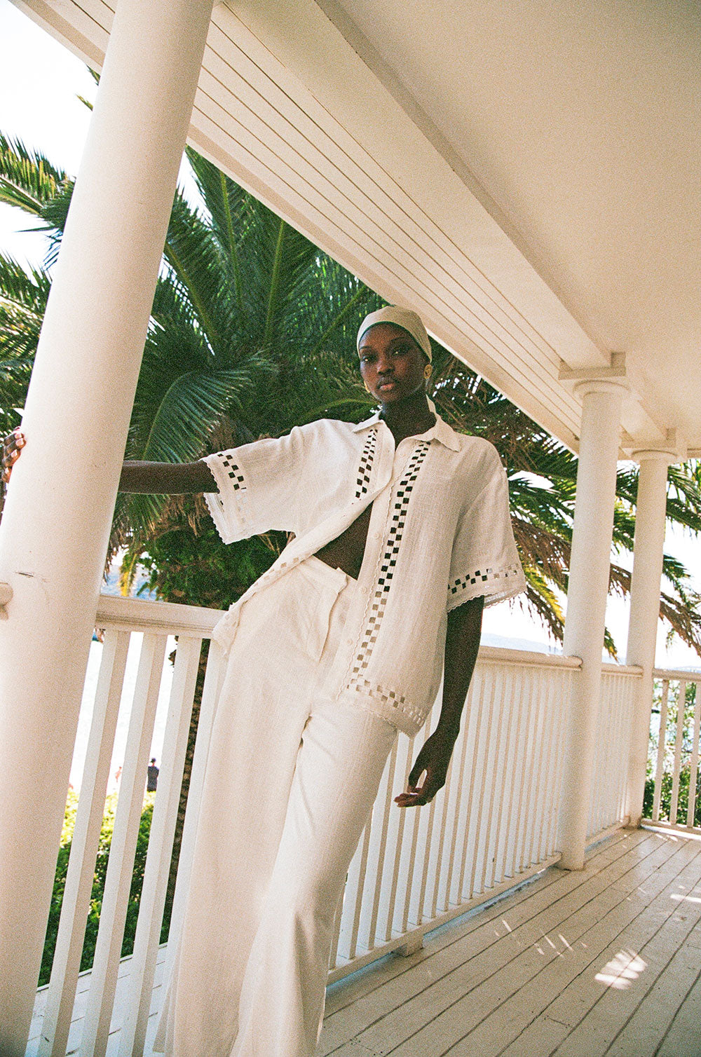 Unique White Alyssia Sample Top with a Special Flair