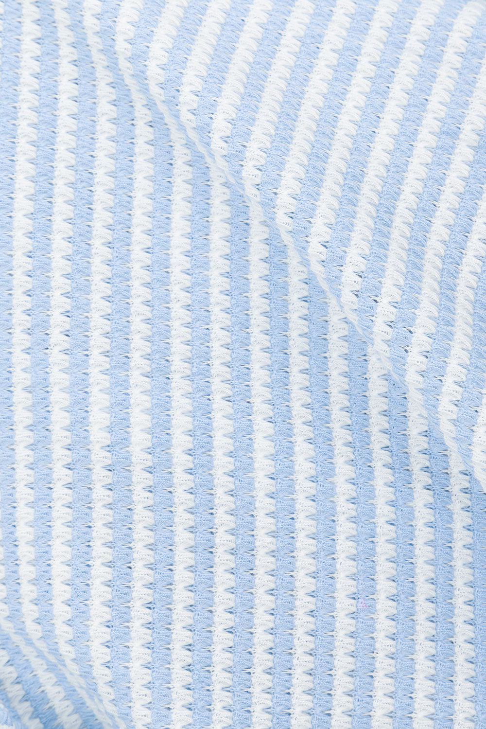 Baby Blue and White Lightweight Knitted Cassie Women's Top