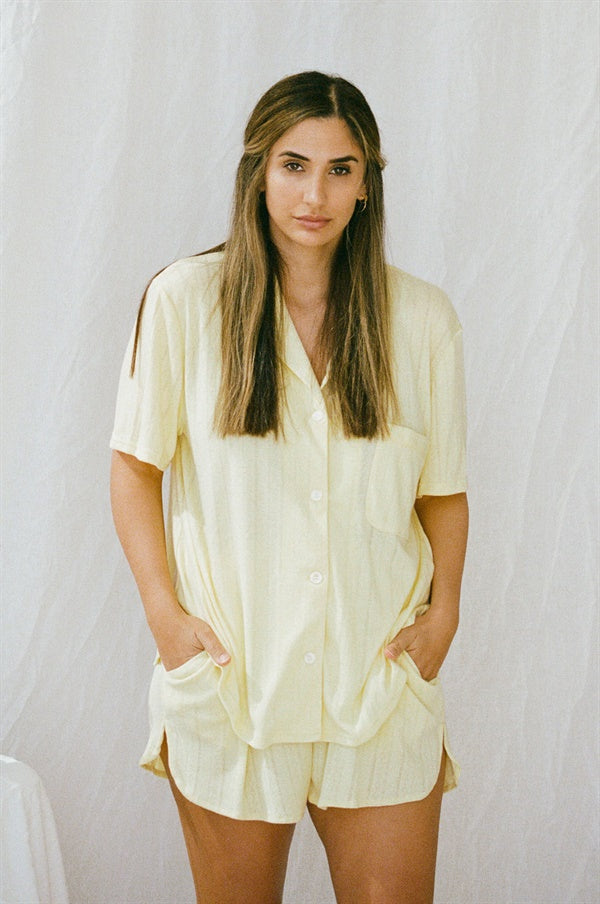 Siesta Lemon Pajama Top - Super Soft and Comfy Sleepwear