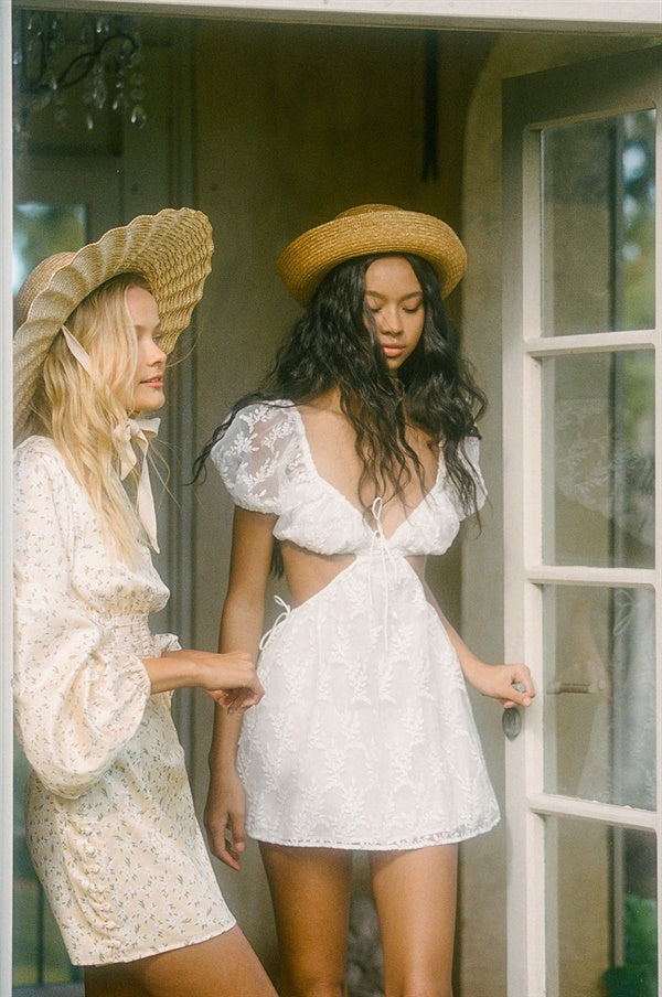 Exclusively Designed Sabo Sephora Floral - Inspired Cut - out Organza Dress