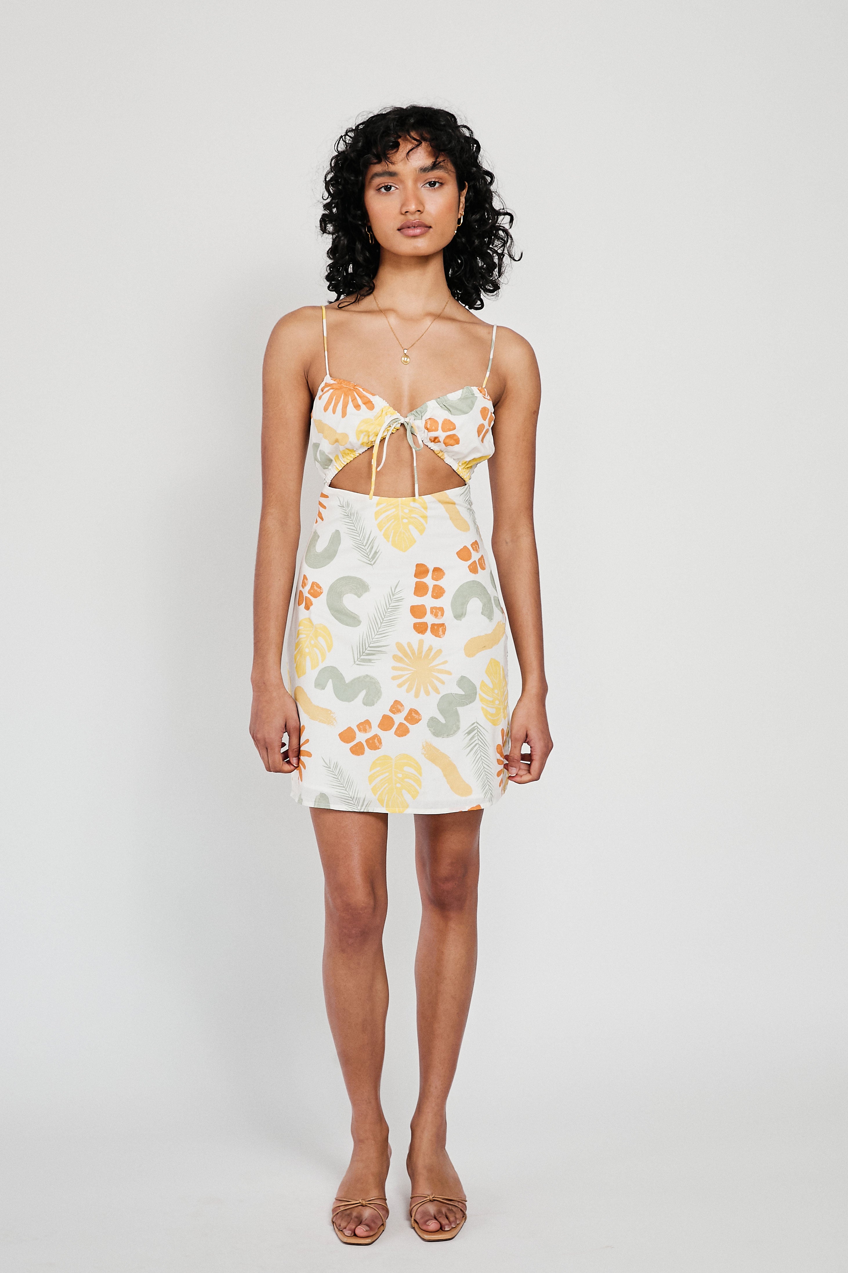 Women's Emelie Casual Dress with Exclusive Desert Leaf Pattern
