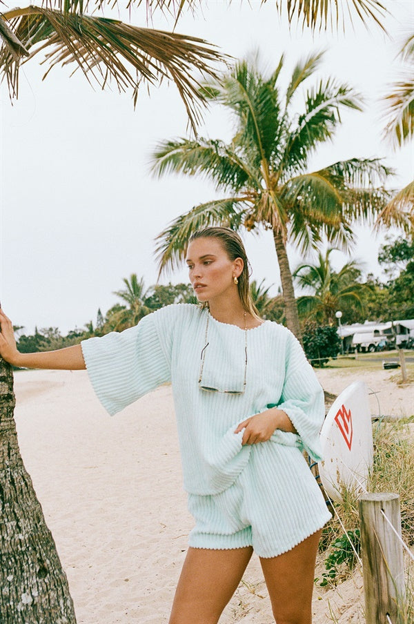 Sample Blue Minky Wanderer Casual Shorts for Men or Women