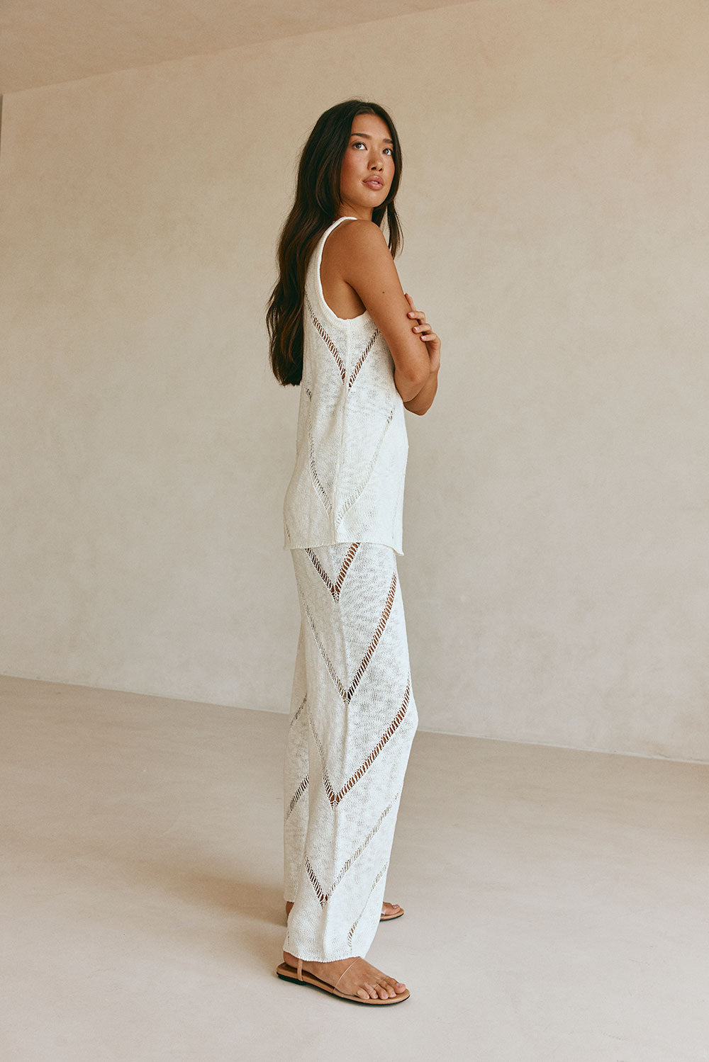 Elegant Cream Knit Josiah Top - A Signature Style