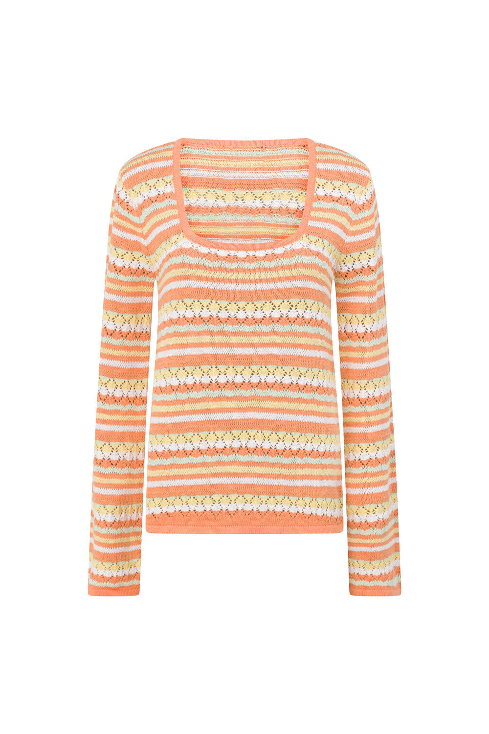 Stylish Women's Alaiya Orange Knit Top for Trans - Seasonal Wear