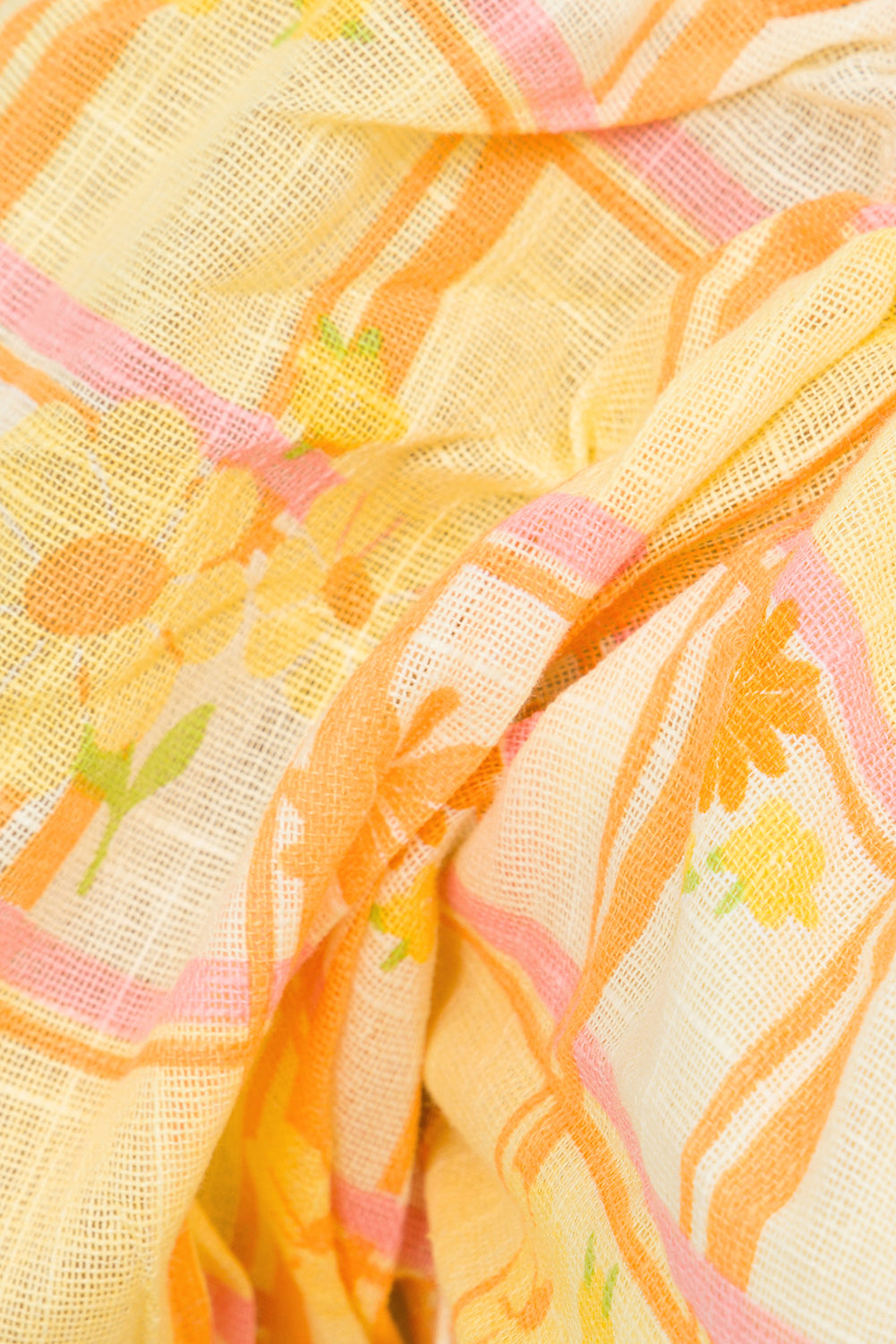 Vintage-Inspired Myah Cotton Cheesecloth Floral Plaid Top