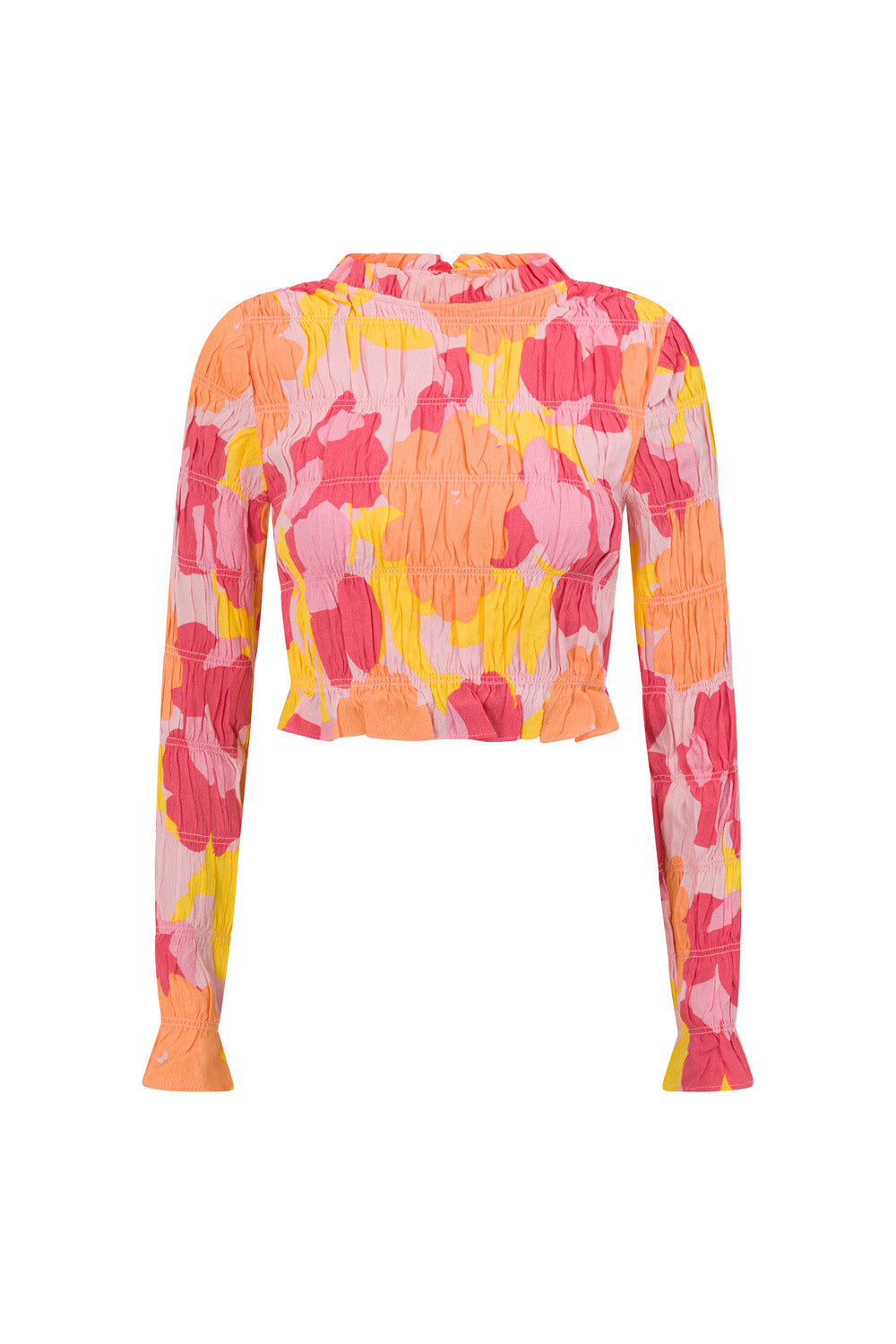Unique Nectar Floral Silky Zaya Crepe Top Sample