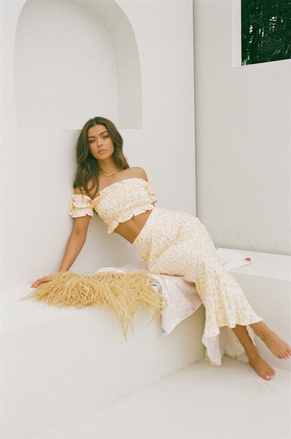 Stylish Summer Halo Floral Print Maxi Skirt