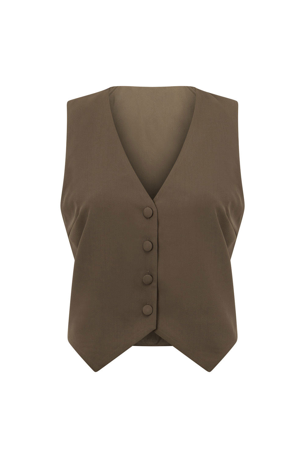 Luxurious Ashy Brown Chocolate Suiting Remi Top for Girls