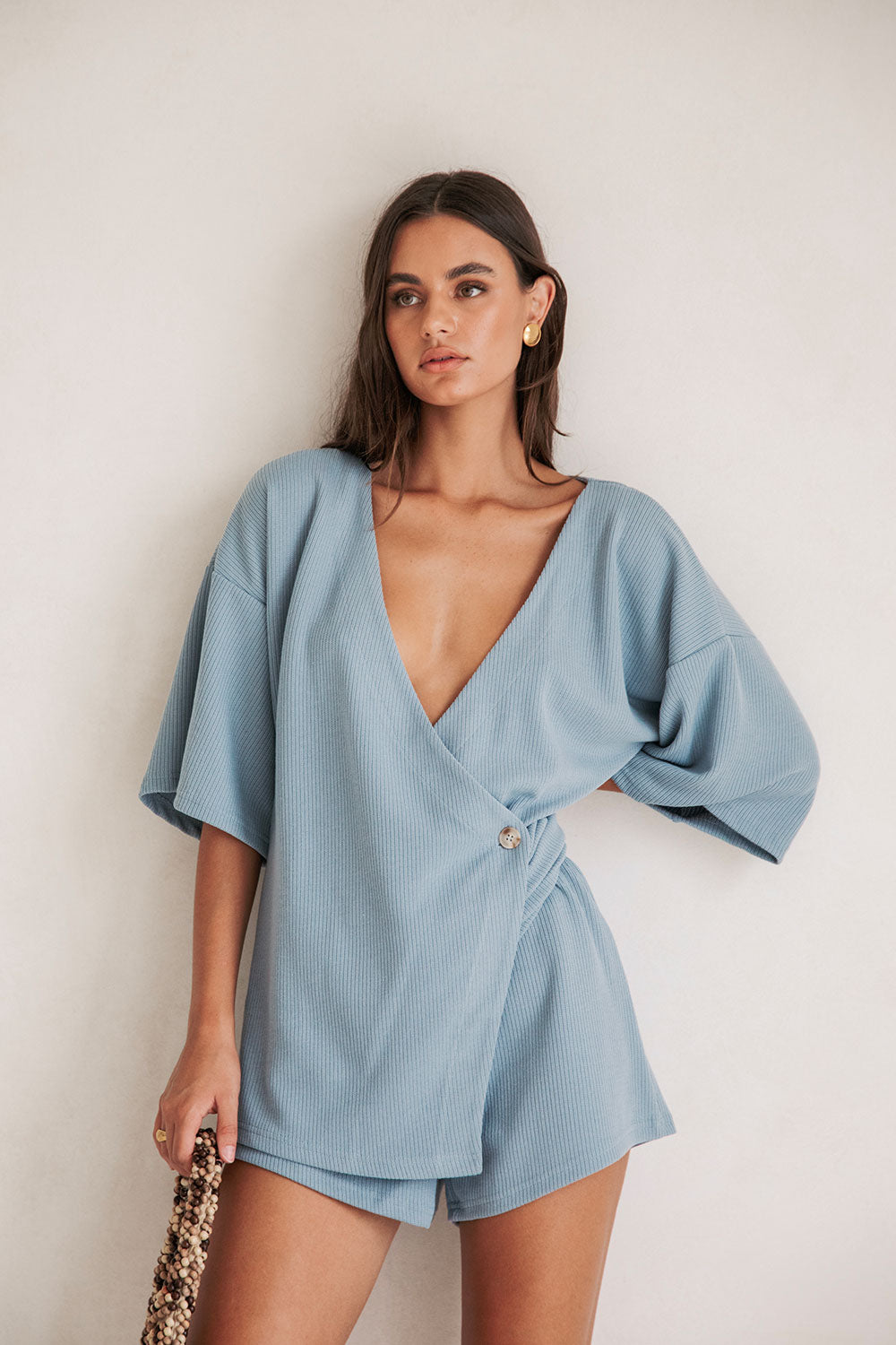Blue Wyatt Women's Fashion Top - Exclusive Sample Piece