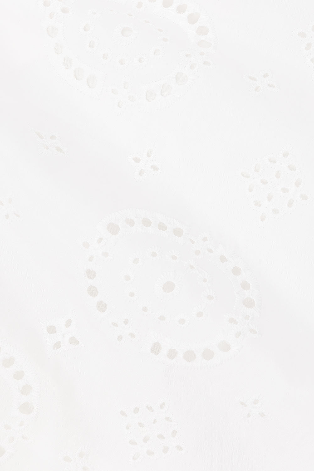 Elegant White Josefina Cotton Broderie Anglaise Dress with Unique Design