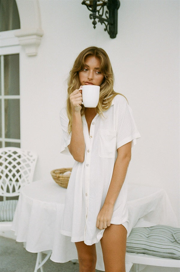 Ultra - Comfy Jersey Shirt Dress for Relaxed Sleep