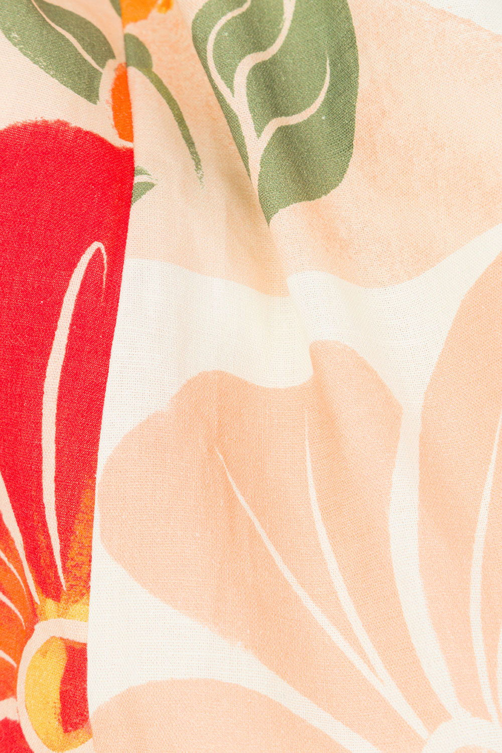 High - Quality Linen - Cotton Jetta Shorts with Exclusive Petal Scarf Print
