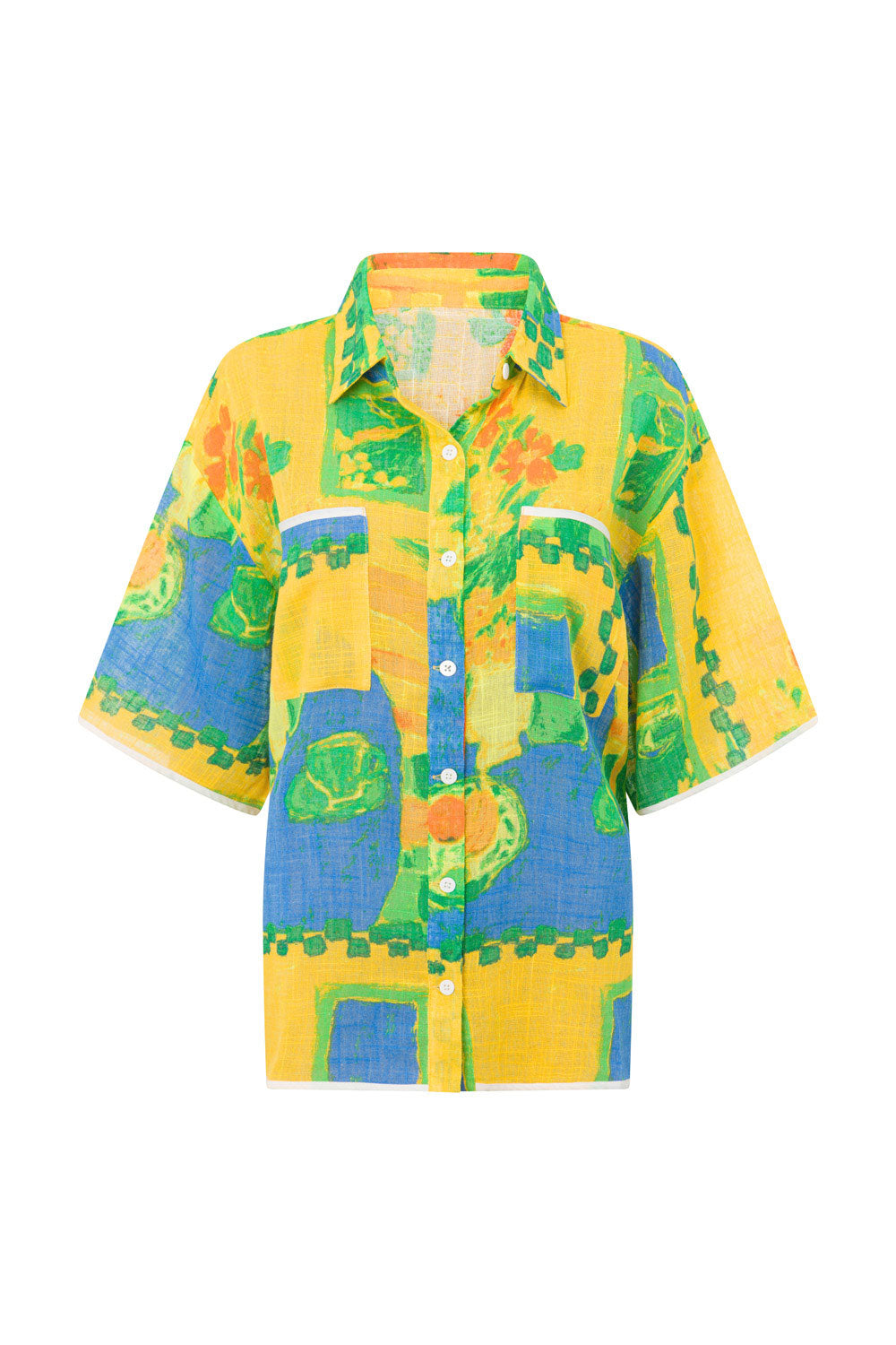 Morning Yellow Cascade Top - A Stylish Women's Blouse