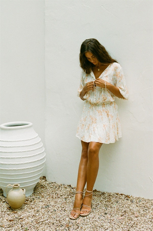 European-Inspired Pellier Women's Floral Print Summer Dress