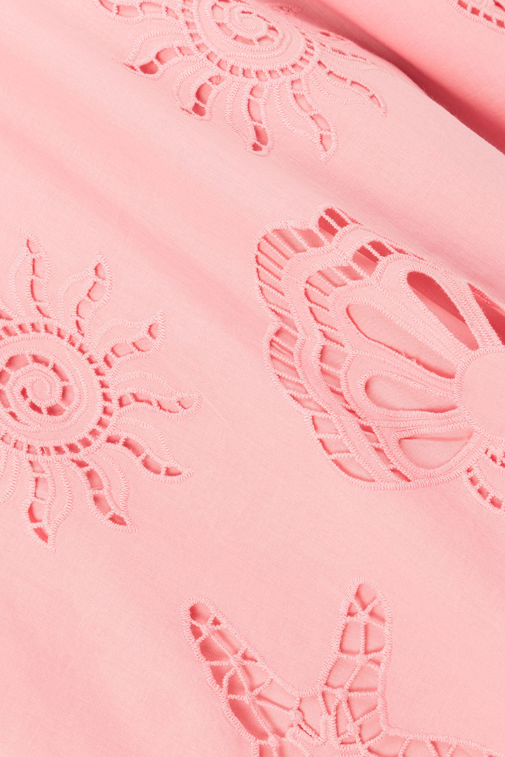 Exquisite Corallo Rosa Biarritz Linen-Cotton Blend Dress