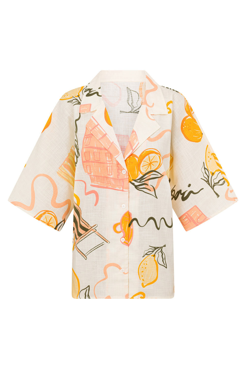Sample Seona Women's Fashion Top in Amalfi Aperol Color