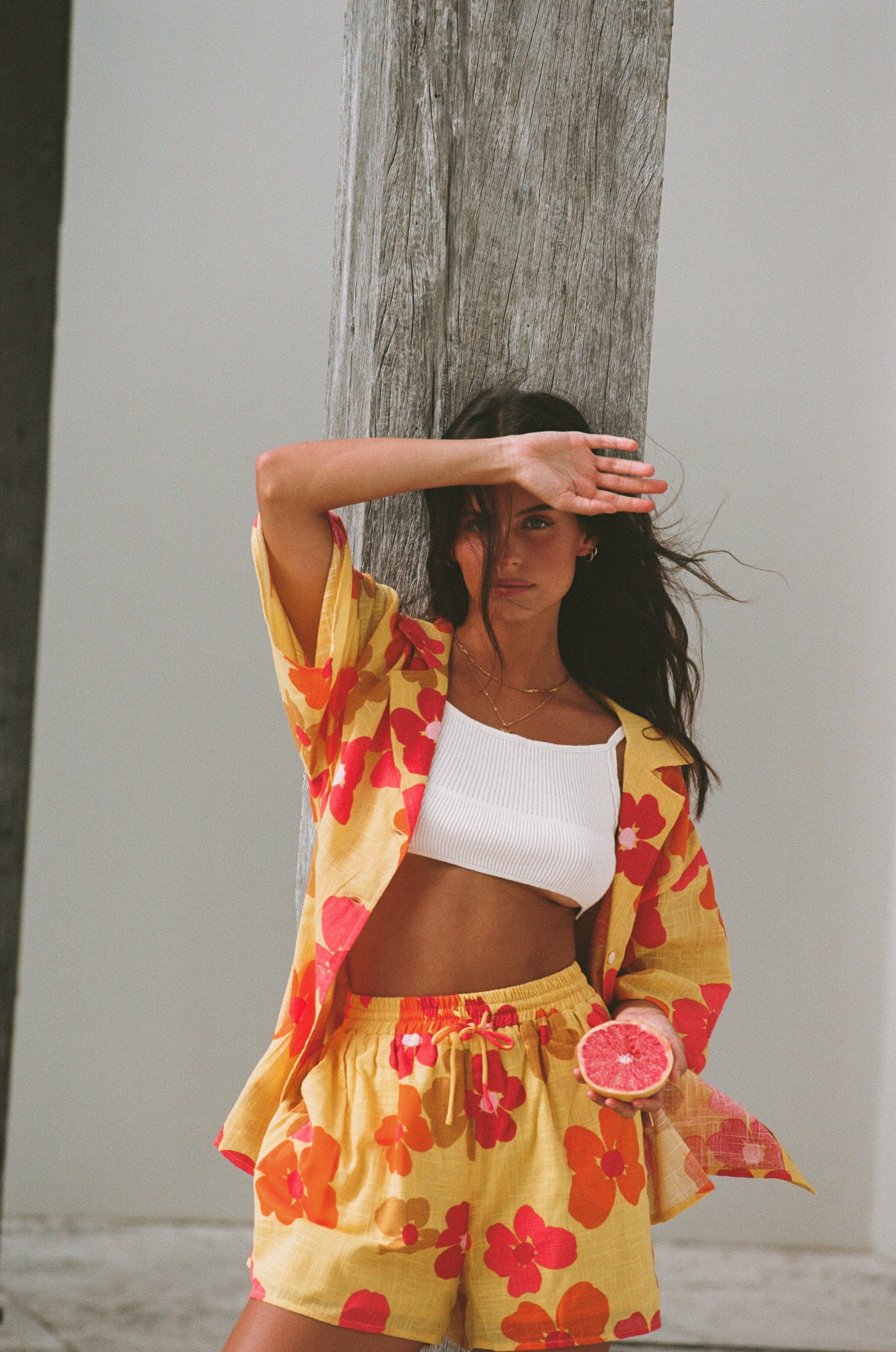 SAMPLE Fashionable Thessy Romance Floral Shorts - Ideal for Fashion - lovers