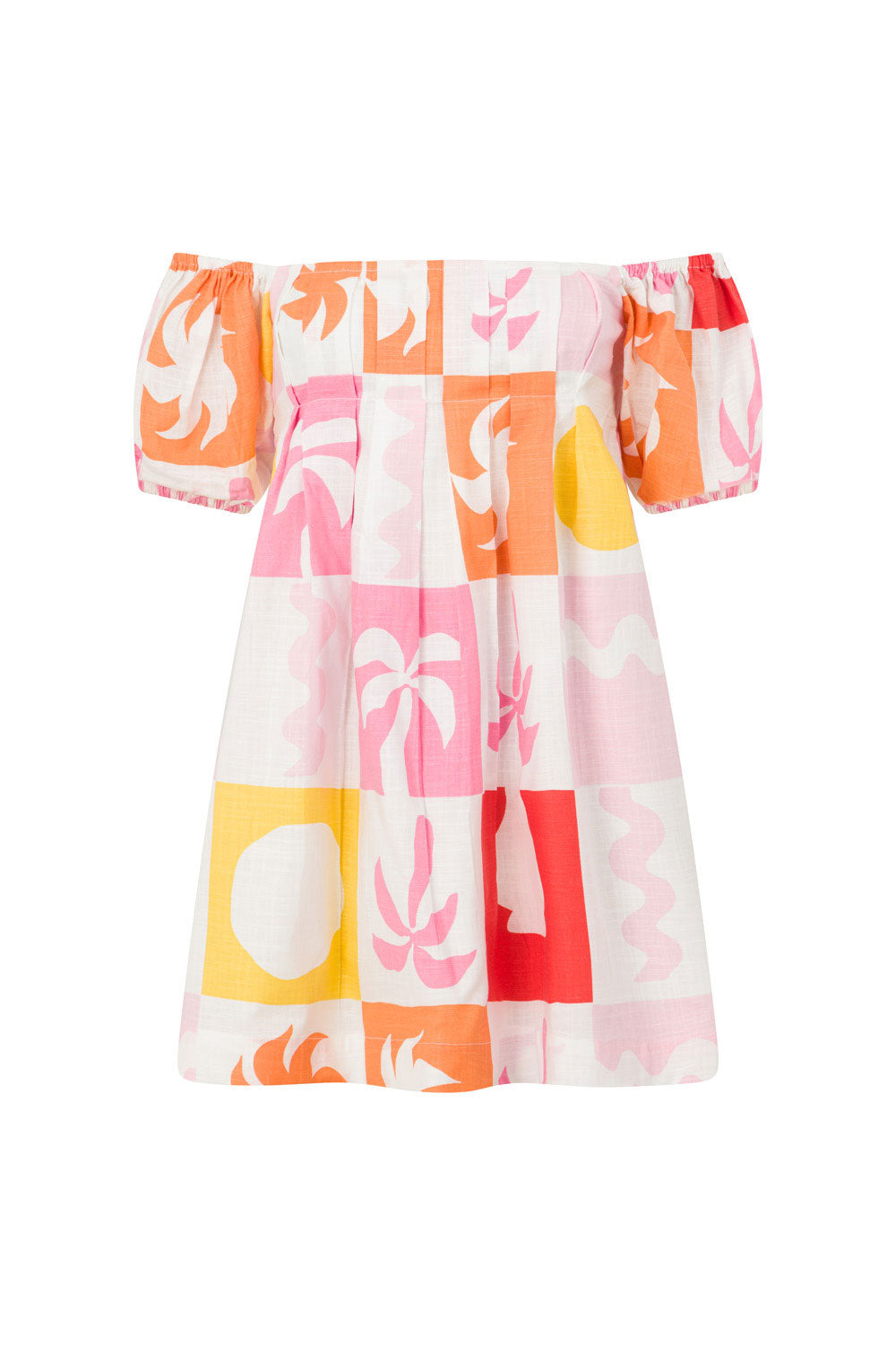 Exclusive Palm Tile Fuego Zoi Babydoll Dress - XS Sample