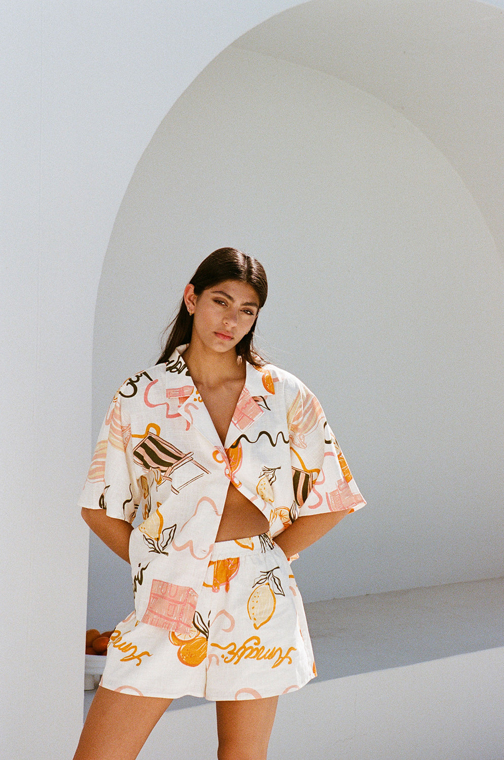 Exclusive Seona Amalfi Aperol-colored Women's Shorts - Sample Edition