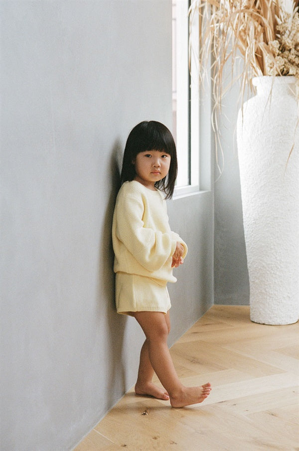 Adorable Unisex Mini Yellow Lemondrop Knitted Cotton Top