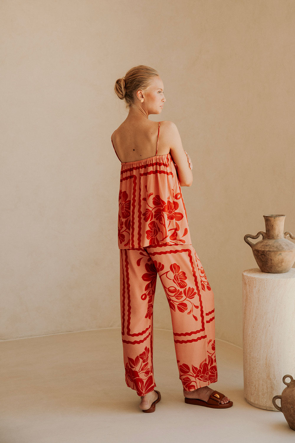 Stylish Women's Alani Top with Exclusive Fiore Postcards Print