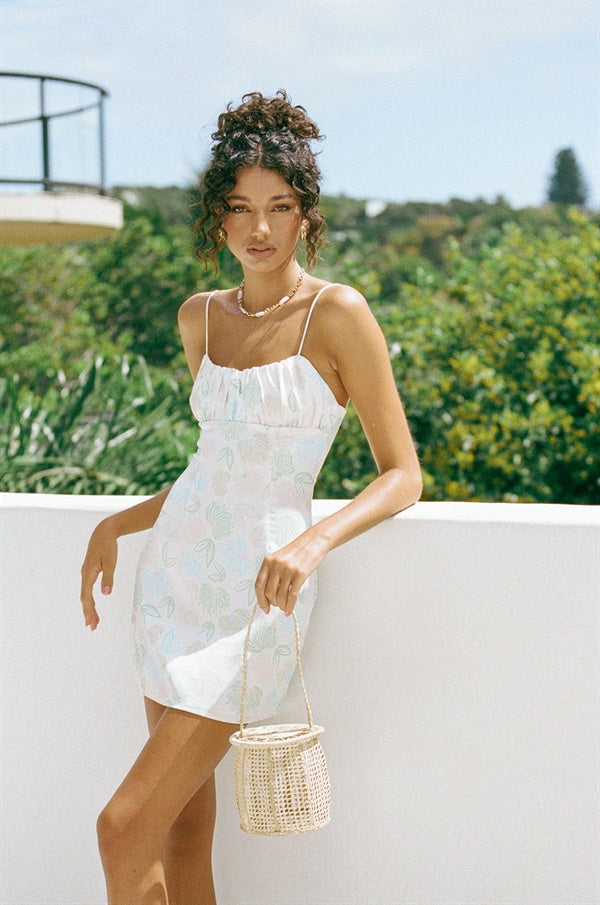 Luxurious Silky Garden Print Vienna Cami Dress