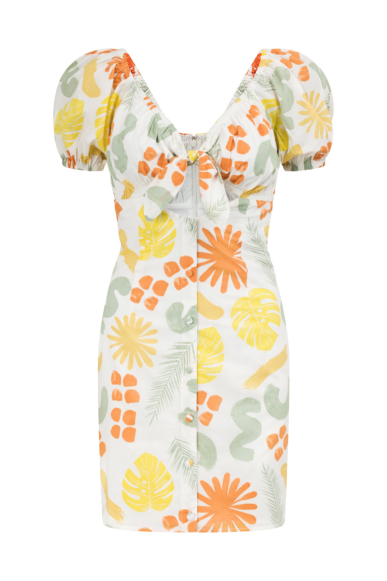 Exclusive Desert Leaf Print Women's Enga Dress