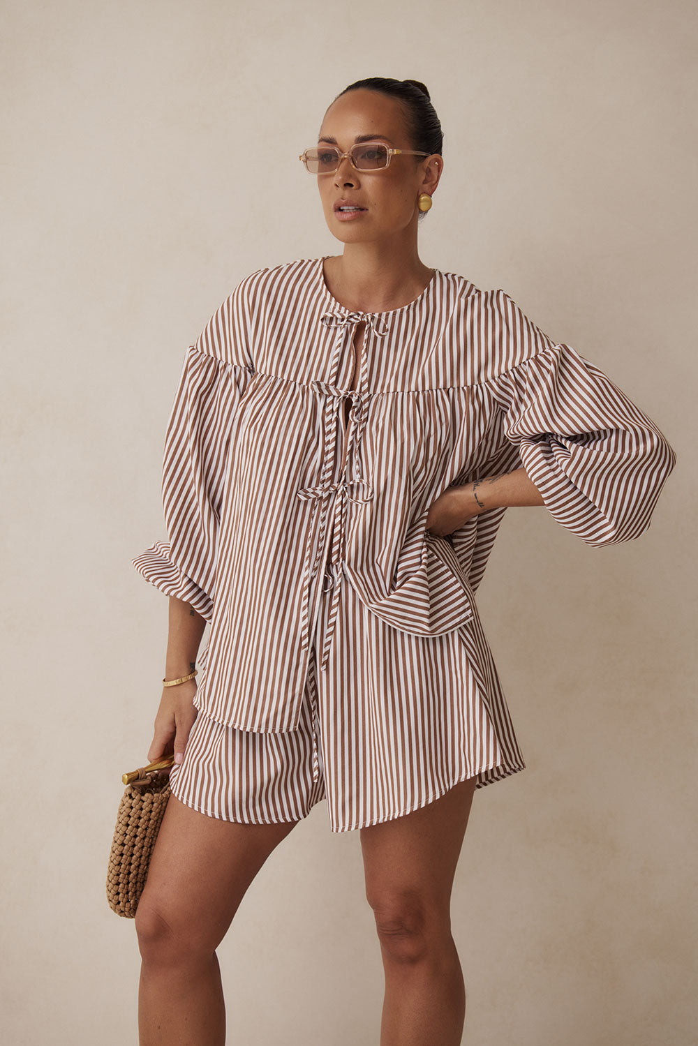 Chocolate-Colored Pennie Summer Women's Top