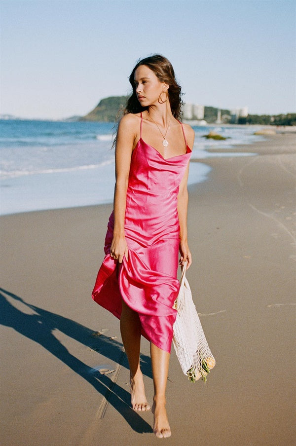 Exclusive Rouge Slip Maxi Dress Sample