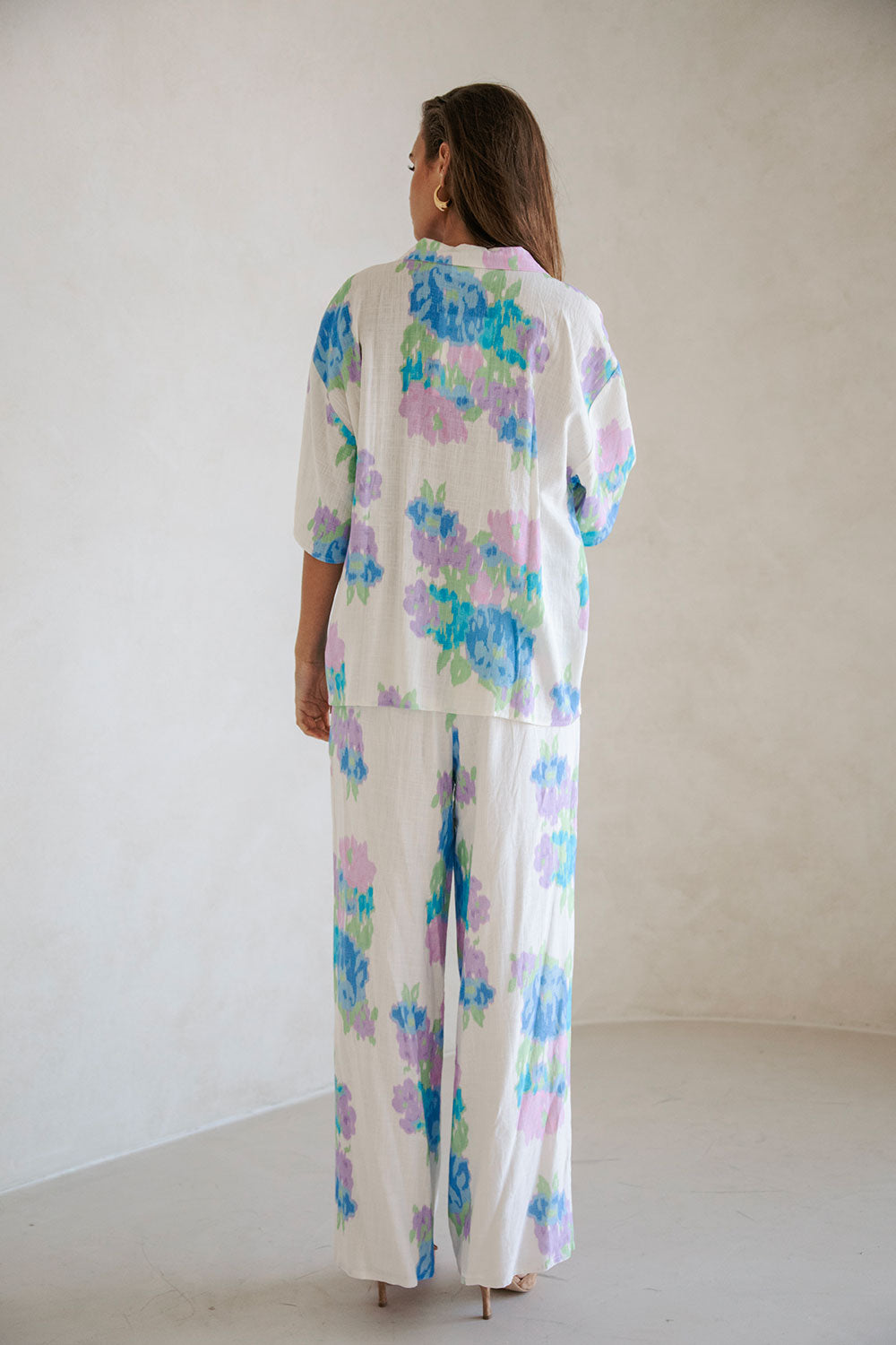 Sample Immi Women's Casual Pants with Cascade Floral Pattern