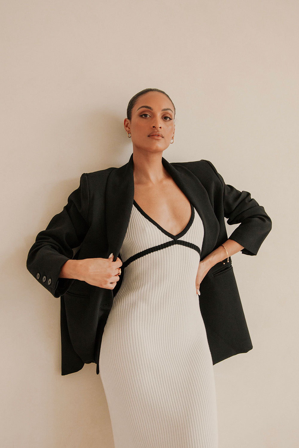 Stylish Black Oversized Reese Blazer from SABO x Kayla Boyd Collection