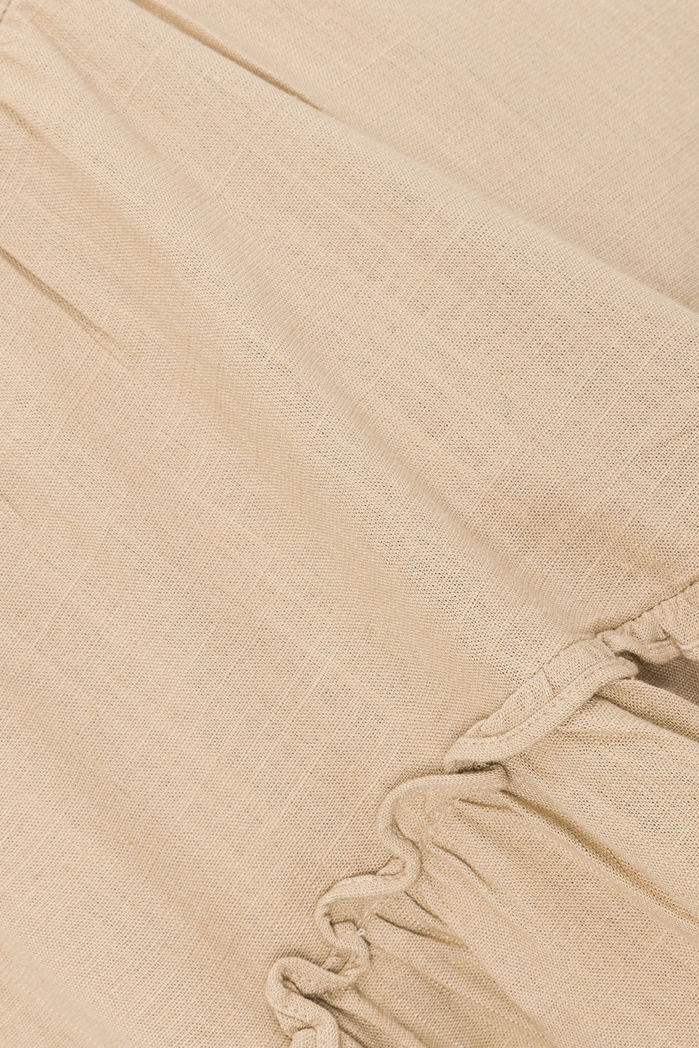 Lyon Women's Lightweight Rayon Linen Blend Tan Top