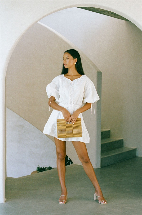 Exquisite Off - White Anouk Women's Linen Blend Dress